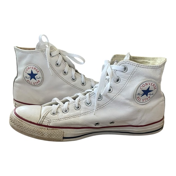 Converse Mens Sneakers 12 Chuck Taylor All Star Leather White 132169C - Picture 7 of 9